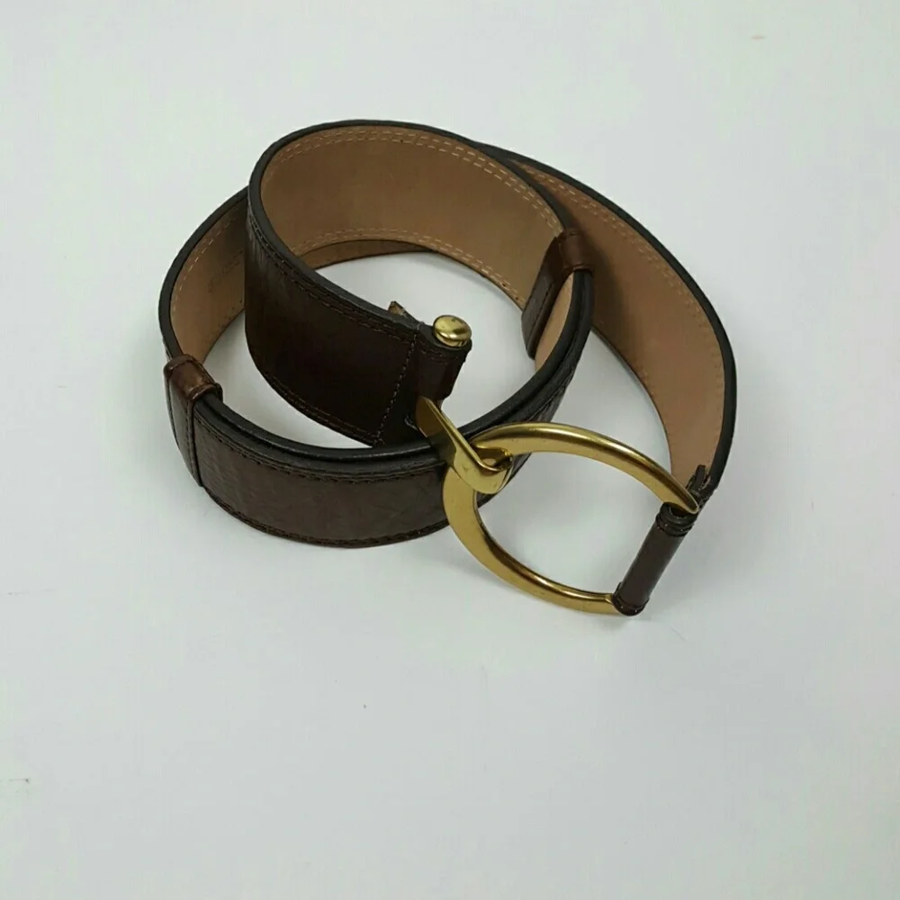Vintage WCM New York brown genuine leather belt